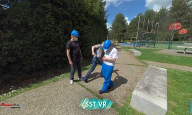  La formation des sauveteurs secouristes du travail en réalité virtuelle - atelier journée sécurité interactif - PREVENTIRISK - Paris La Défense